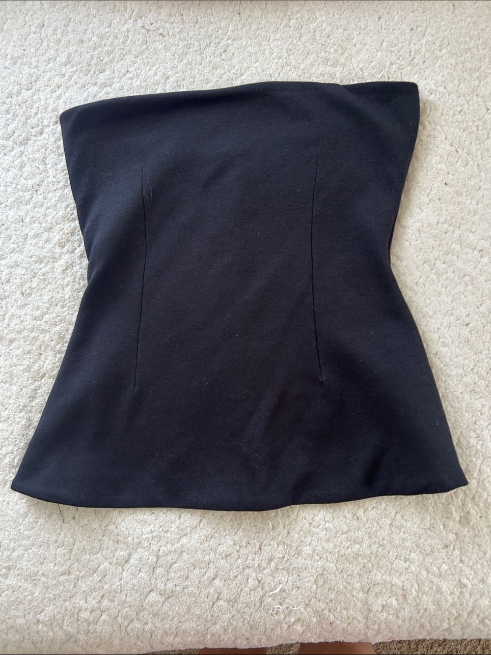Zara Black Strapless Crop Top NWOT